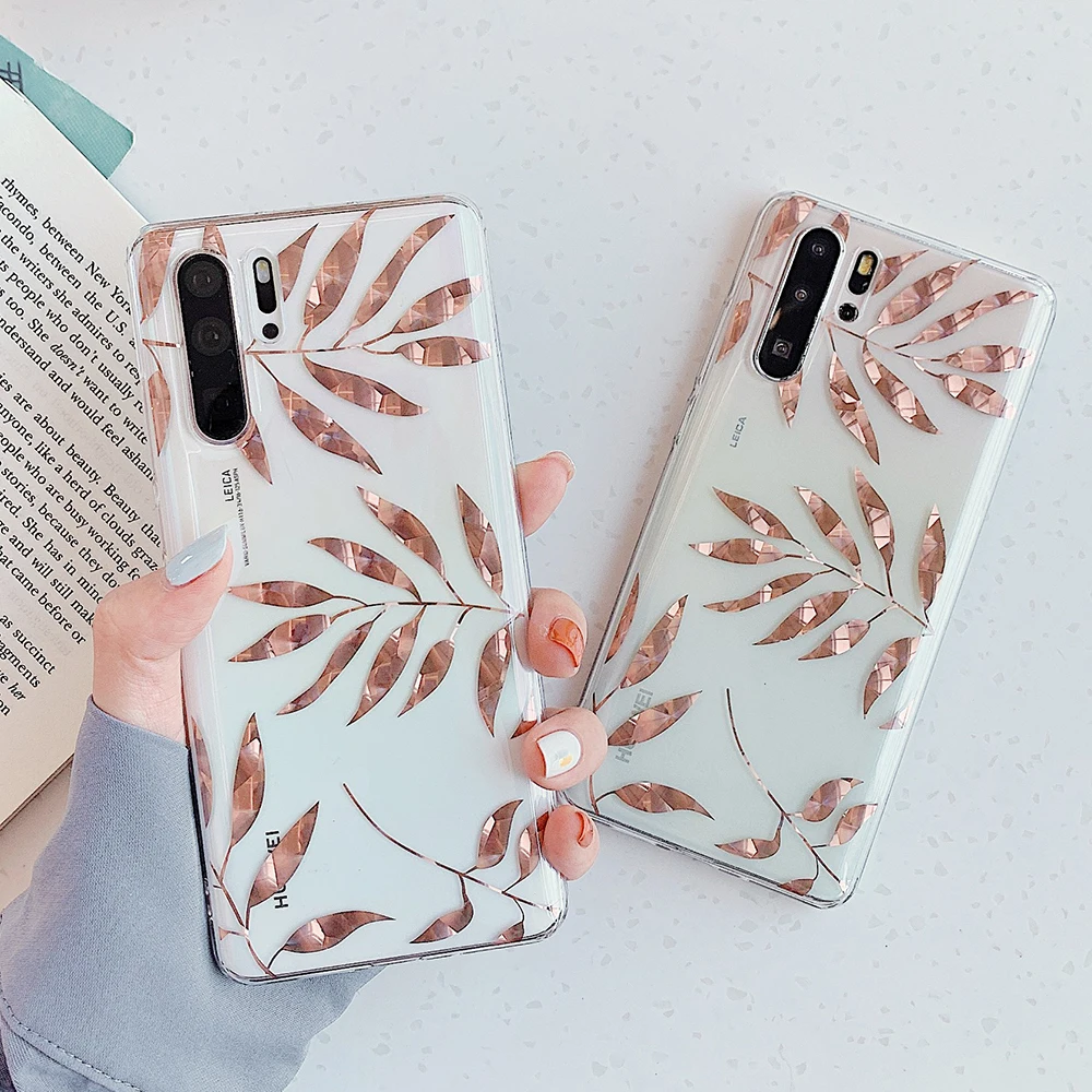 Чехол LOVECOM с покрытием фруктов и листьев для телефона Huawei P20 P30 Pro Lite Mate 20 роскошный