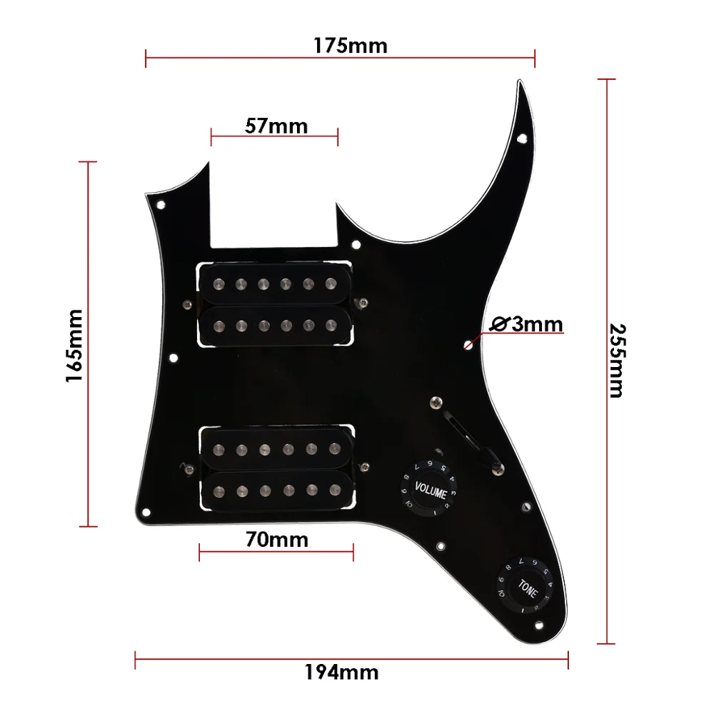 Kmise загруженный Prewired Pickguard HH с пикапами для GRGM21 Электрические запасные части