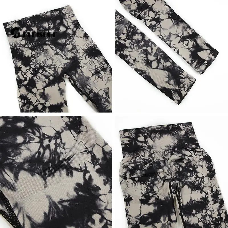 

2021 Tie Dye Leggings Sport Women Fitness Sexy High Waist Yoga Pants Colorful Sports Tights Running Workout Gym Clothing