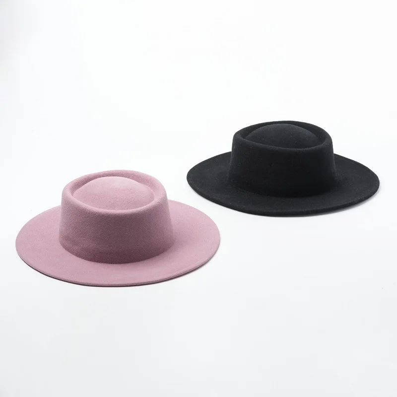

Европейская и американская новая классическая вогнутая шерстяная фетровая шляпа, модная фетровая шляпа для путешествий
