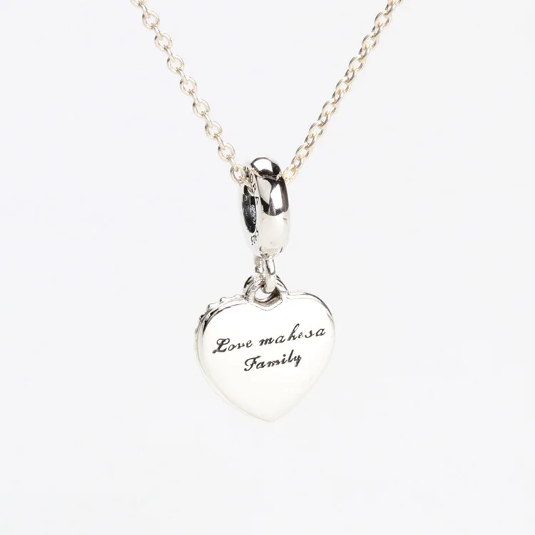 

Hot S925 Sterling Silver New Concentric Pendant Heart Pendant Fit Original Bracelet Necklace