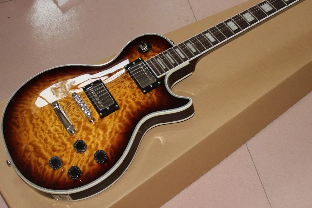 

Custom electric guitar.Sunburst color flame top guitarra.handwork 6 Strings gitaar.Rosewood fingerboard