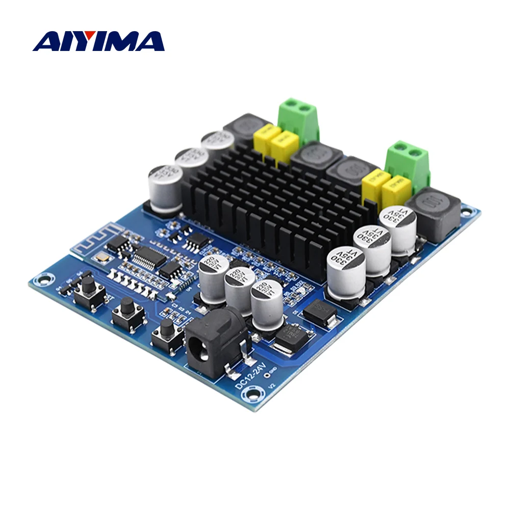 

Плата цифрового усилителя AIYIMA TPA3116D2, совместимая с Bluetooth, класс D, домашний мини-усилитель мощности 50x2, предусилитель NE5532, дополнительный уси...