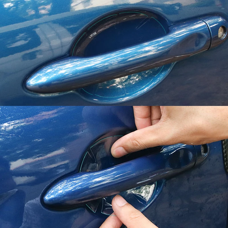 4 шт. невидимая Автомобильная дверная ручка царапины автомобильные тряпки