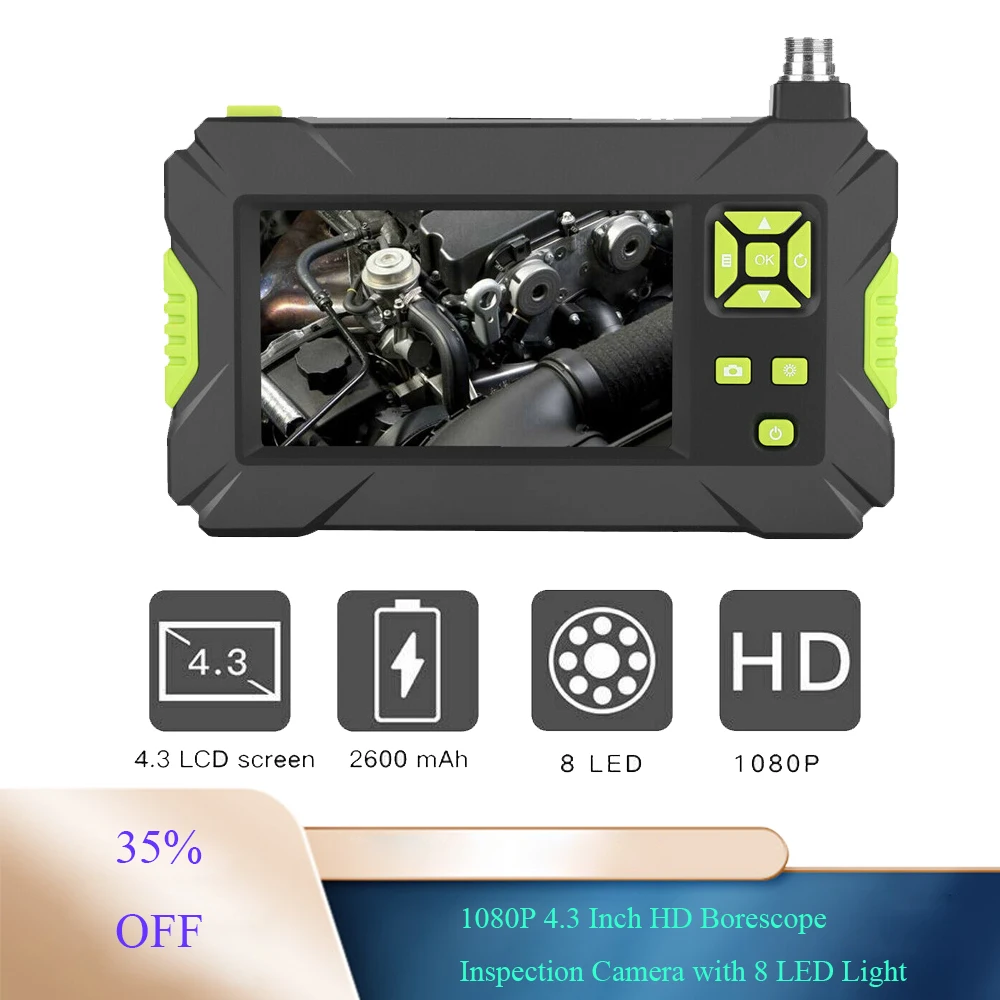 

Камера-Бороскоп, 1080P, 4,3 дюйма, водостойкая, 10 м