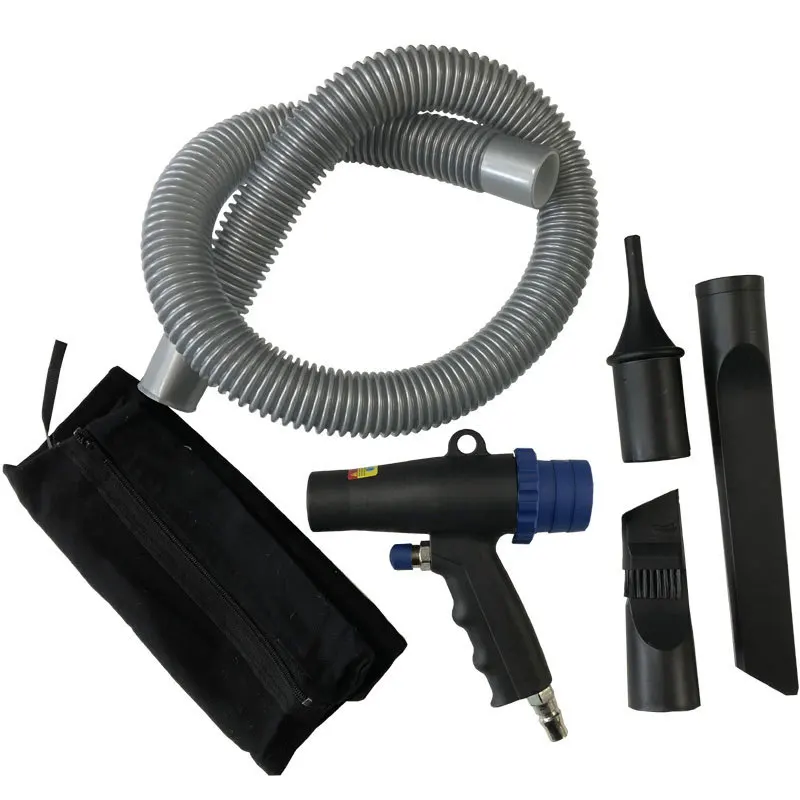Pneumatic blowing and dusting dual purpose gun, suction discharge gun, blower, vacuum cleaner, dust removal tool