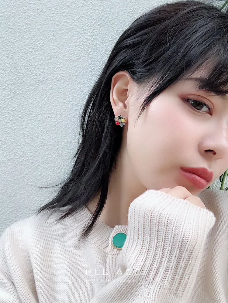 Ручной нежный цветок корейские сережки-шпильки для женщин brincos модные ювелирные