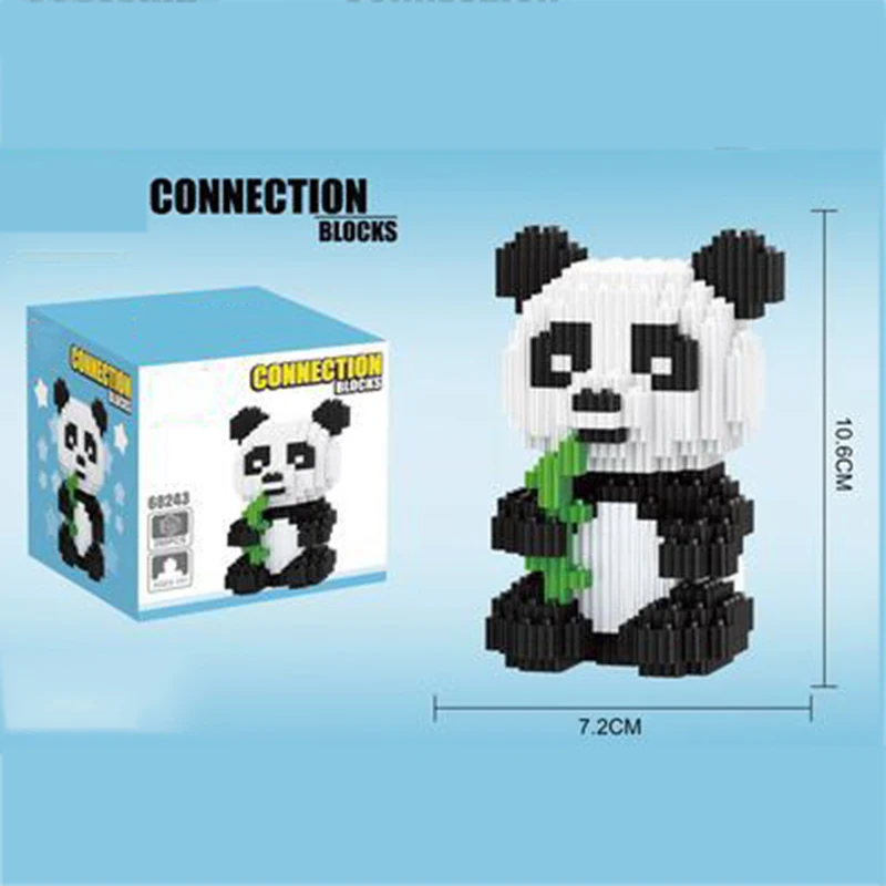 

2021 New Building Blocks Animal Accessories Figures Lion Panda Compatible with Duploed DIY Toys for Children Kids Gifts