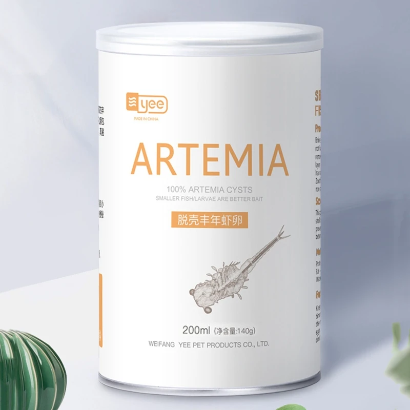 

200ml/500ml Aquarium Tropic Fish Food Artemia Shelling Eggs Brine Shrimp Shelling Eggfood for Feeding Baby Fishes
