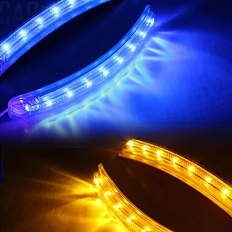 2 шт. 9 SMD FPC Янтарный светодиодный Автомобильный источник света желтый мягкий