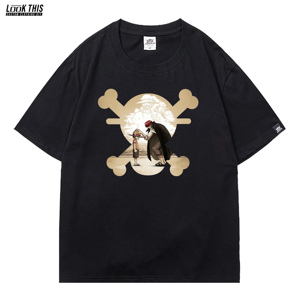 

Anime ONE-PIECE Summer Fashion Men Short Sleeve Harajuku Manga Design T-Shirt Funny Cartoon Print Boy Casual Cool Man Tee Tops