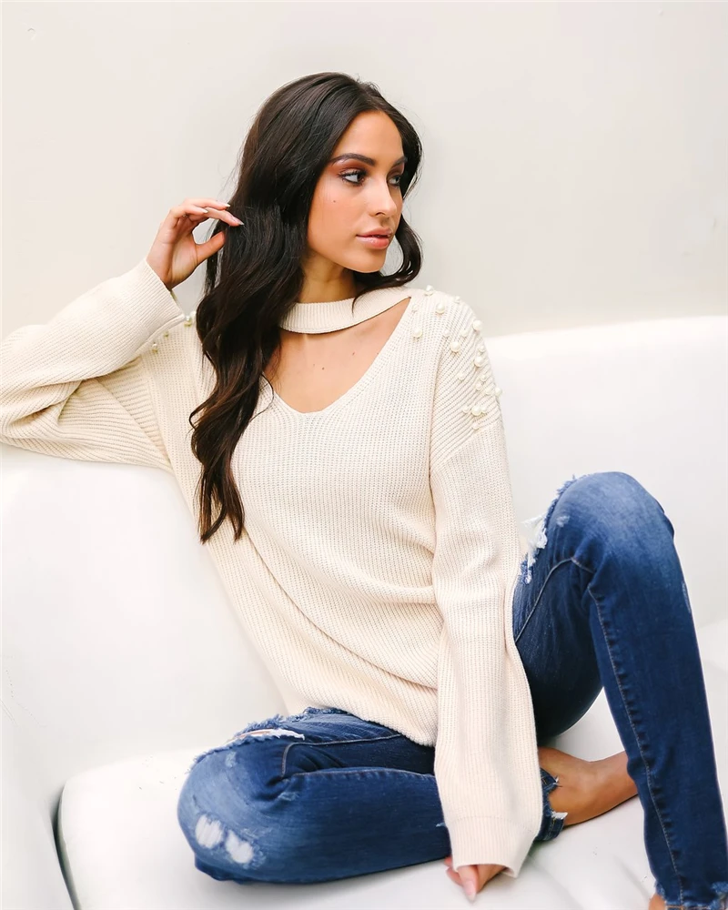 2019 осенне-зимний модный свитер для жителя пригорода большого размера | Женская