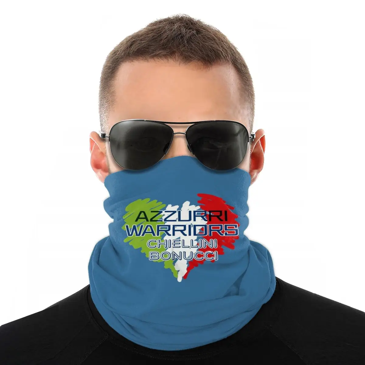 

AZZURRI Warriors Magic Scarf Neck Face Mask Men Women Halloween Tube Scarf Balaclava Bandanas Dustproof Headwear Biking Hiking