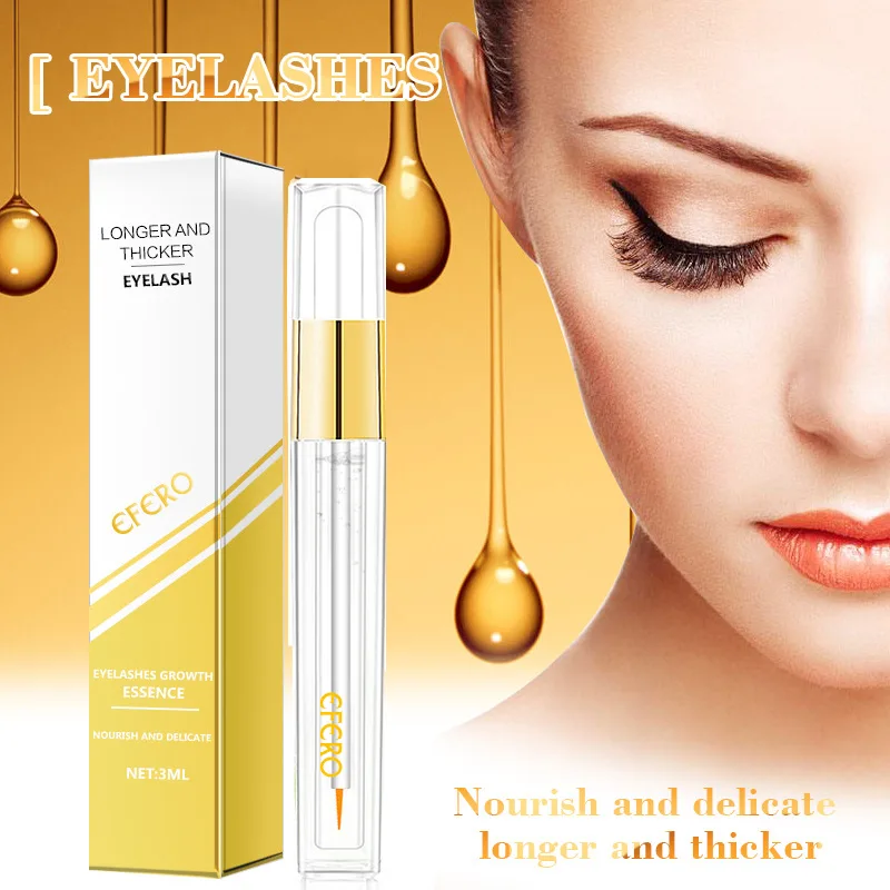 

EFERO Eyelash Growth Serum Moisturizing Eyelash Nourishing Essence for Eyelashes Enhancer Lengthening Thicker Lash Lift 3ml