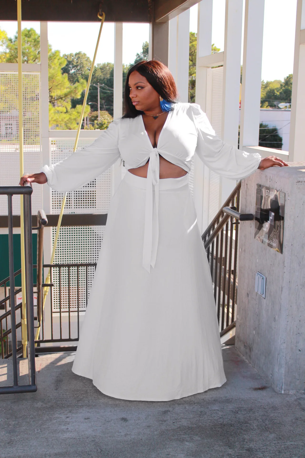 

S-5XL Two Piece Set Plus size womens dress sexy long sleeve cardigan top stretch waist skirt For female clothing Vestidos