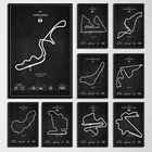 G656 художественный Декор Формула 1 гоночный парк Zandvoort F1 схема трассировки стены Искусство на холсте Фотография Декор