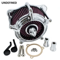 chrome turbine spike air filter intake cleaner system for harley touring road king electra glide 2008 2016 softail dyna fxdls