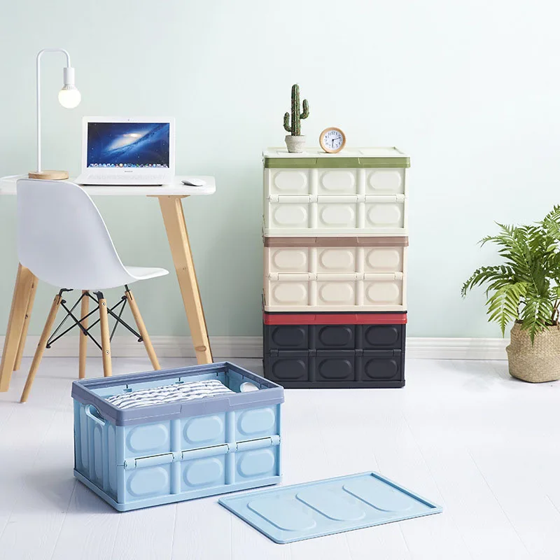 Складной ящик для хранения офиса и дома Многофункциональный пластиковый