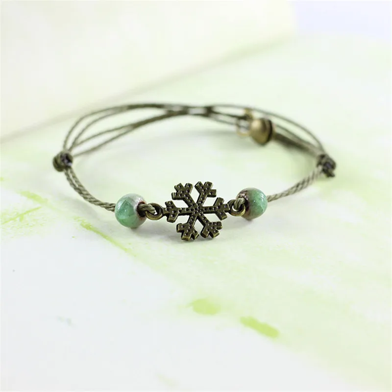 Стягивающийся Национальный ветрозащитный браслет со снежинками сделай сам