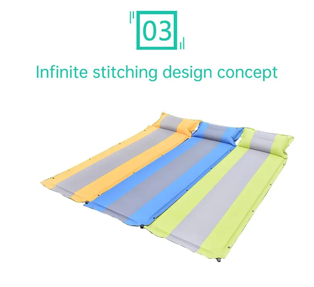 Online Şişme Yatak Açık Kamp Mat Taşınabilir Rulo Kendini şişirme Yastık Hava Yatağı Piknik Plaj Mat Pad