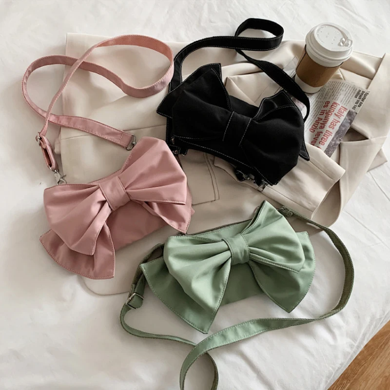 Дизайн Бант из нейлона маленькая сумка через плечо сумки для Для женщин 2021 новые