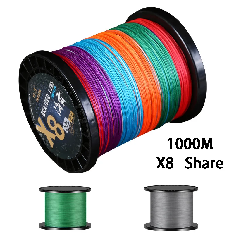 

CHUAZO Series 1000M Fishing Line 8-60LB Braided Line Smooth Multifilament PE Fishing Line for Saltwater Fishing 17.8LB-156.5LB