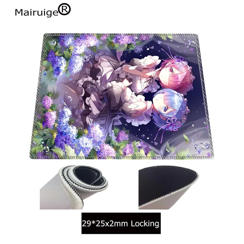 Большой скоростной коврик для мыши Mairuige с аниме девушкой ReZERO игровой