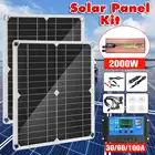 2000 Вт гибкие солнечные Зарядное устройство Панель модуль Панели солнечные Панель комплект с Мощность конвертер для лодки RV кабина домашний отдых на природе