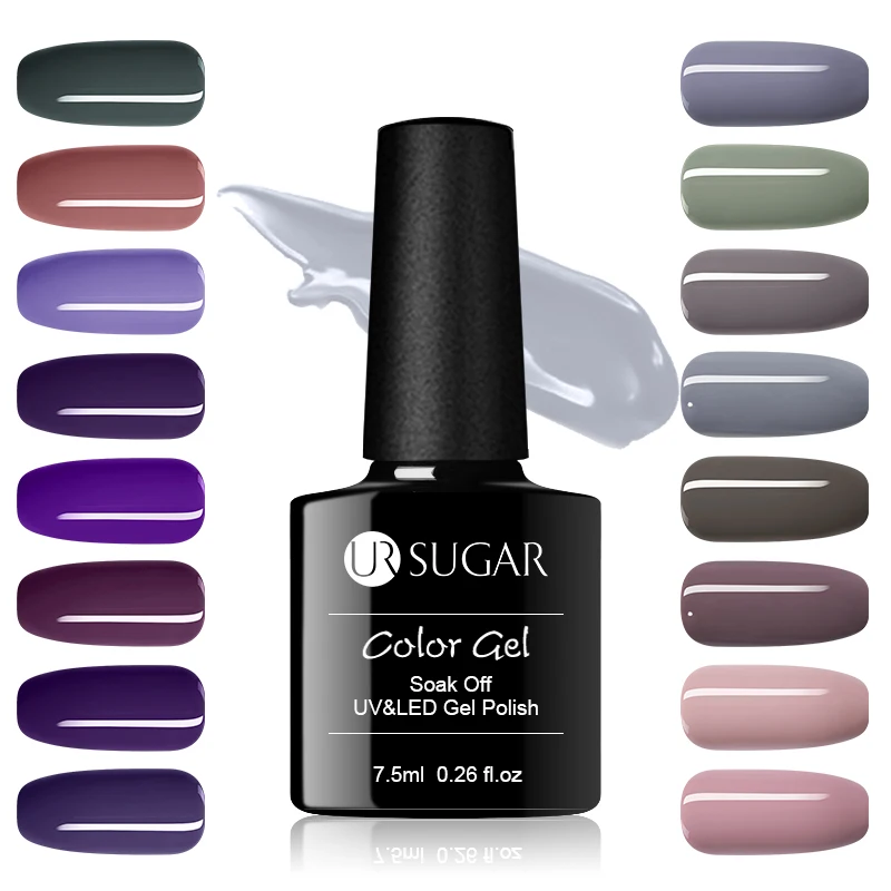 1 бутылка 7,5 мл UR SUGAR УФ-лак для ногтей синяя фиолетовая серия однородного цвета для ногтей искусство гель лак маникюрный гель для ногтей лак DIY