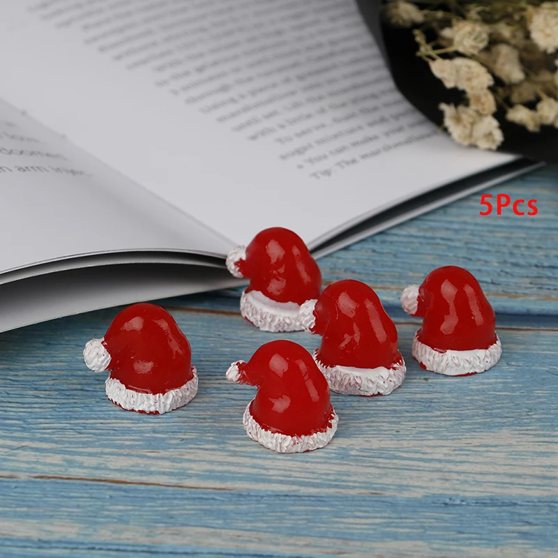 5 шт./лот Мини Твердые Рождество шляпа 15 мм смолы каваи ремесла своими руками