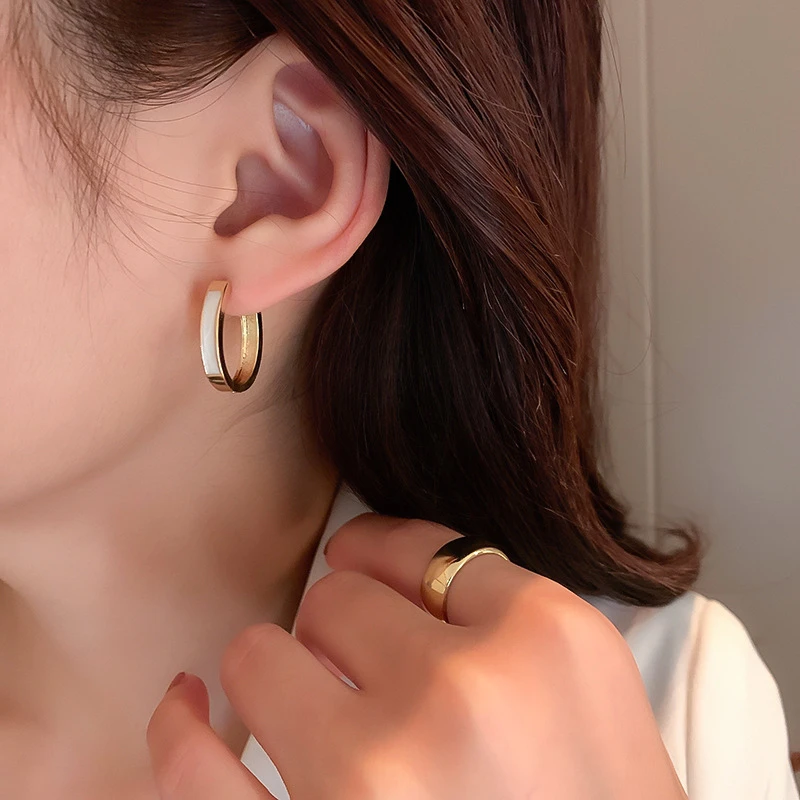 

925 Sterling Silver Ear Needle Simple Fashion Geometry Stud Earring Personality Refinement Earring For Women Gifts