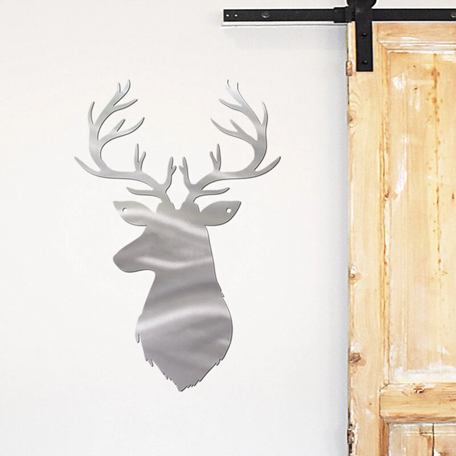 Christmas Ellie Deer Head Metal Crafts Antlers Wall Decoration Navidad Noel 2022 New Year Xmas Decor Рождество Navidad#g4 | Дом и сад