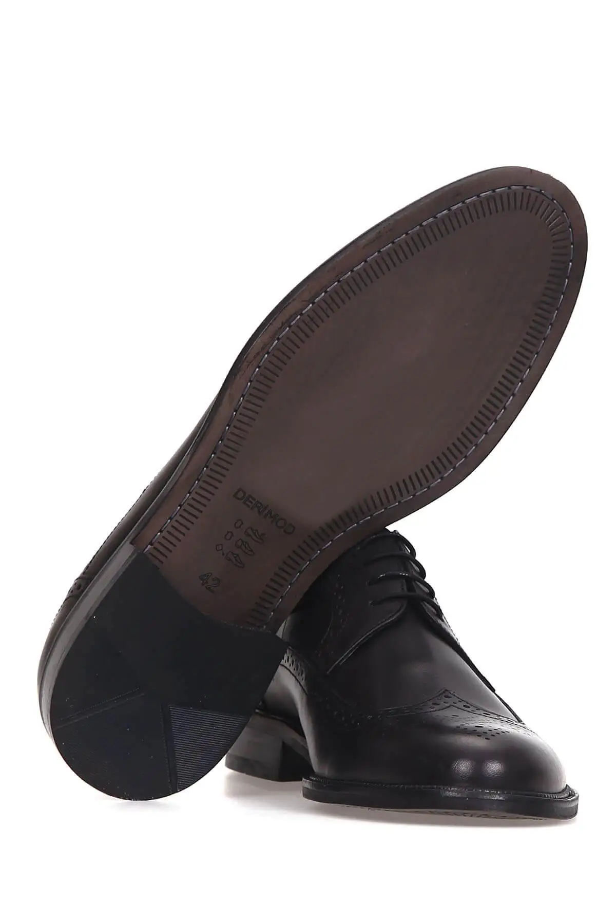 Черные мужские туфли из натуральной кожи Derimod | Обувь