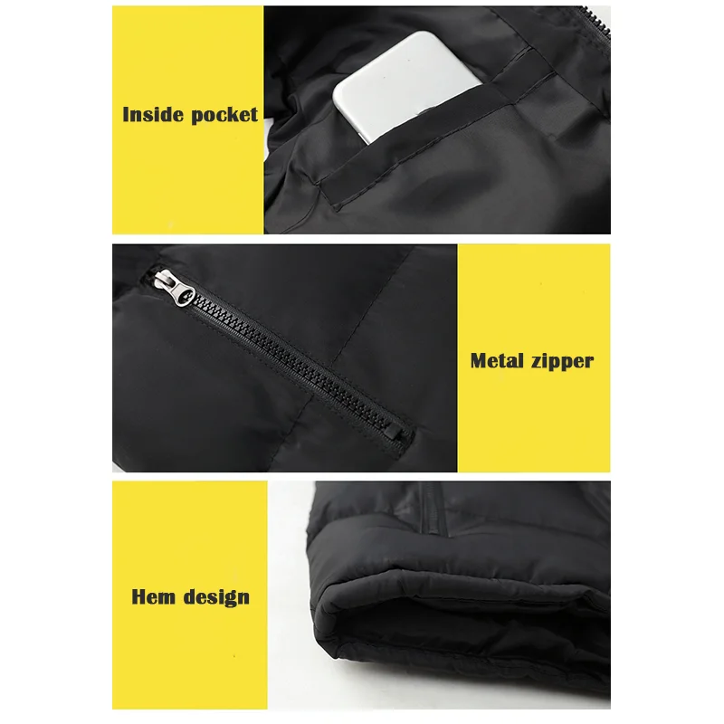 New Men's Fashion Down Vest Jackets Casual Printed Vest Sleeveless Outdoor Warm Waistcoat Down Jacket for Men