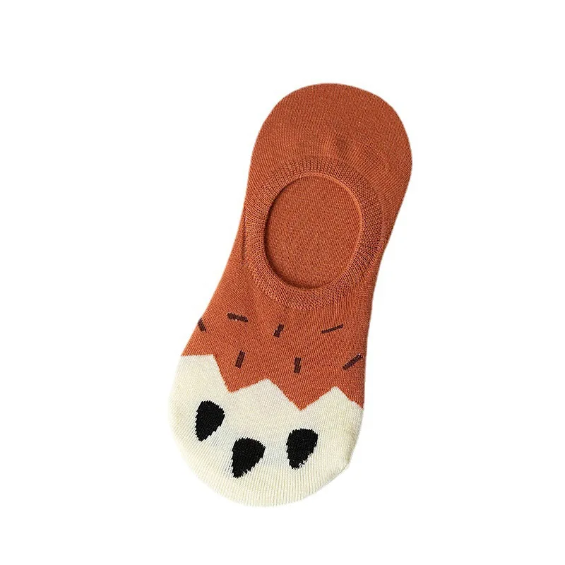 

5 Pairs Women's Socks Cute Cat Claws Spring Summer Cotton Silicone Non-slip Lovely Korean Invisible Girls Boat Socks Foot Cover