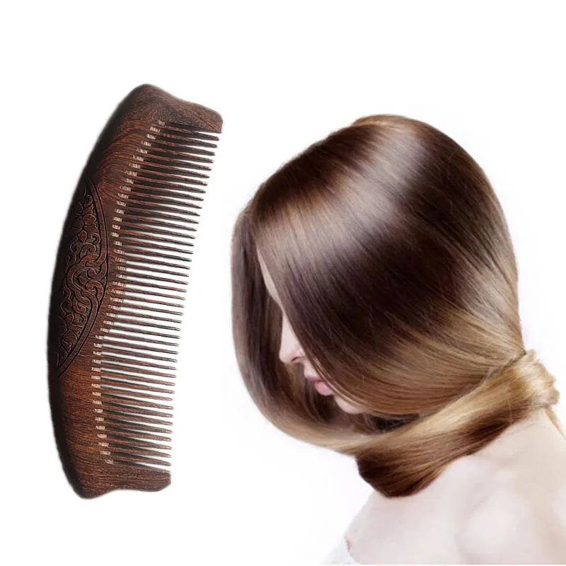 

Hair Comb Wooden Comb Natural Sandalwood Combs Wooden Teeth Without Static Lice Comb Beard Barber Wood Comb