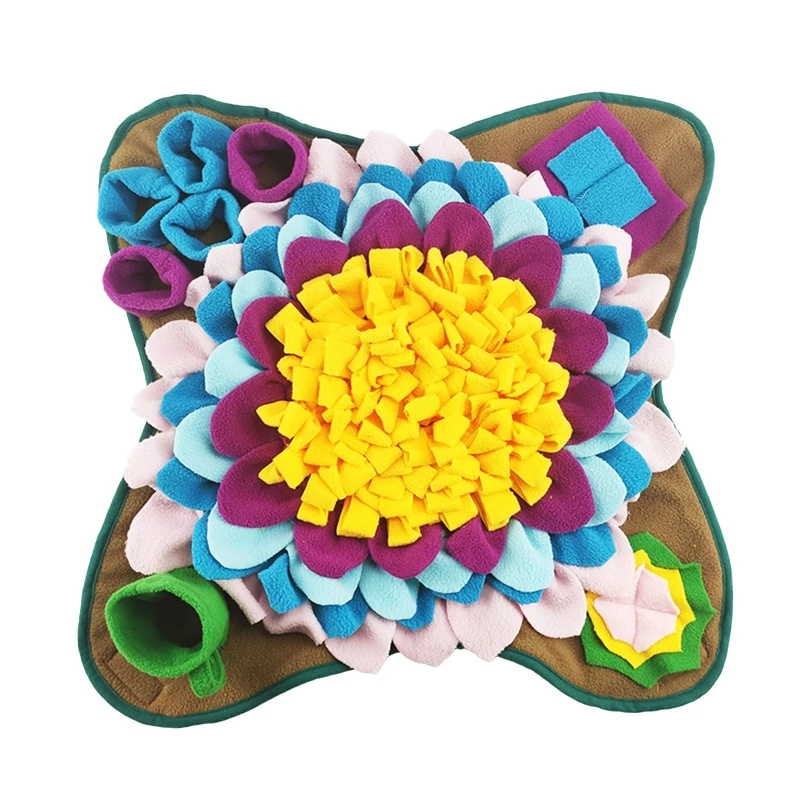 

Pet Dog Snuffle Mat Nose Smell Training Sniffing Pad Dog Puzzle Toy Slow Feeding Bowl Food Dispenser Carpet Washable 50x50cm