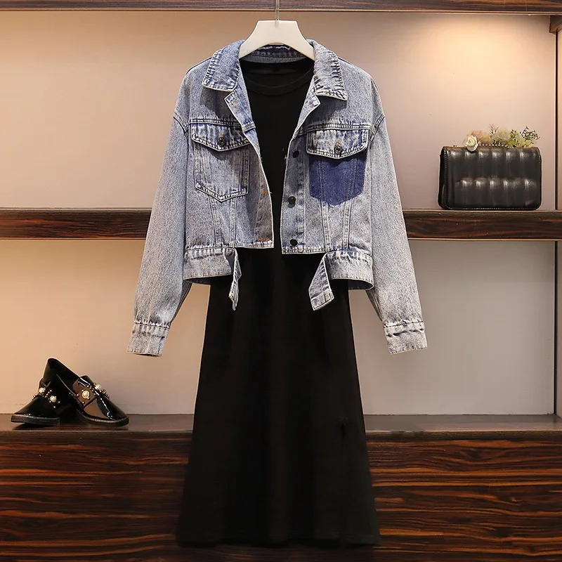 5XL Vintage Casual Female Oversized Crop Women's Denim Jacket Boyfriend Jeans Coat Autumn Long Sleeve Bomber Women | Женская одежда