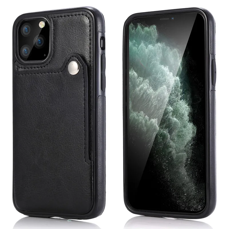 Кожаный чехол книжка премиум класса для iPhone 11 Pro XR XS Max 6 6s 7 8 Plus 5S с держателем