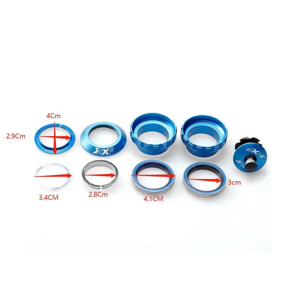 

34mm Aluminum MTB Road Bike External Headset 1-1/8\" Fork Steerer Parts Straight Aluminum Alloy Mountain Bike Parts