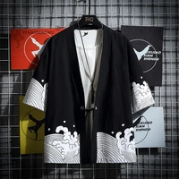 japanese kimono print yukata coat samurai loose harajuku style japan haori cardigan tops asian chinese traditional shirt costume