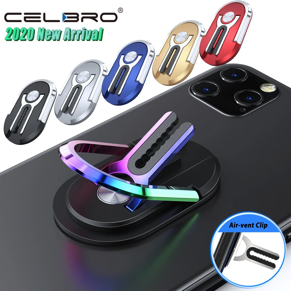 2 в 1 Автомобильный держатель для телефона с кольцом на палец подставка