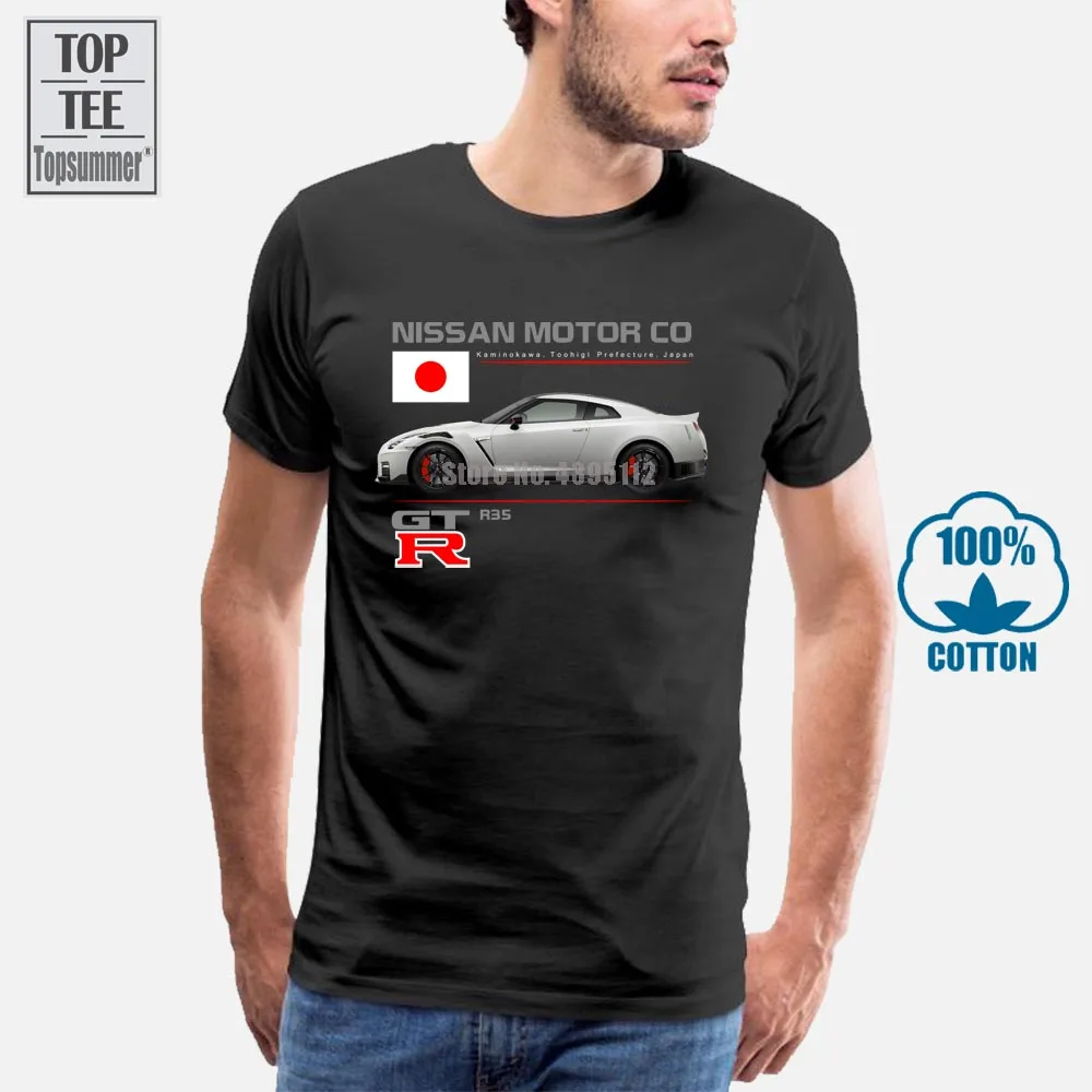 

R35 Gtr Nissan Skyline Cars Drift Drag Race Import Jdm R33 R34 R322018 Summer Style High Quality Tops Tee T Shirts