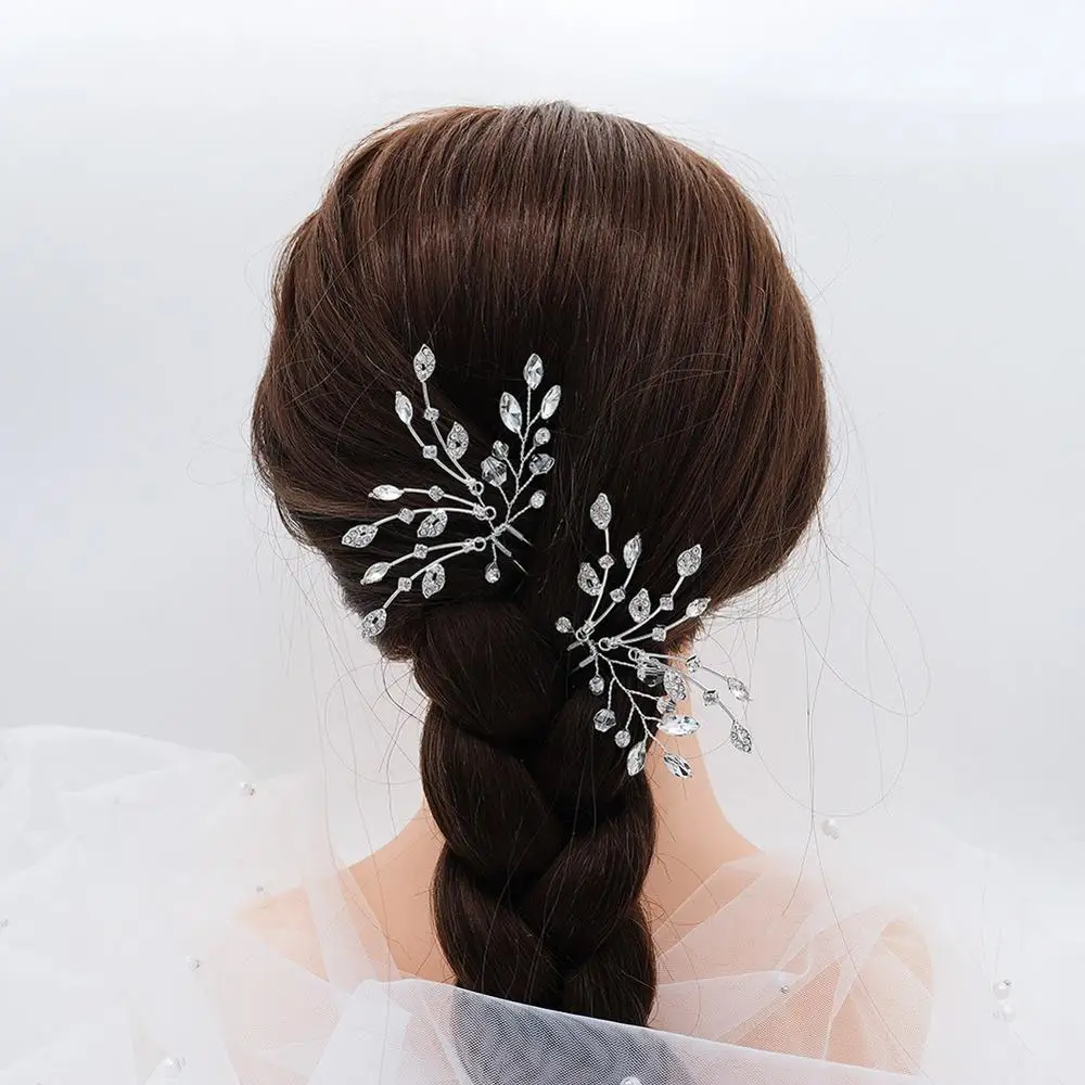 Модные свадебные аксессуары для волос женские шпильки стразы головной убор tocados