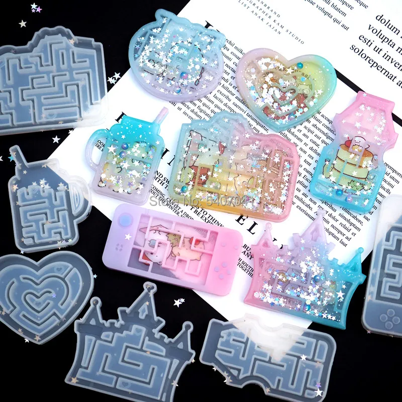 Новинка 1 шт. лабиринт формы шейкер УФ эпоксидной смолы пресс форм Волшебная