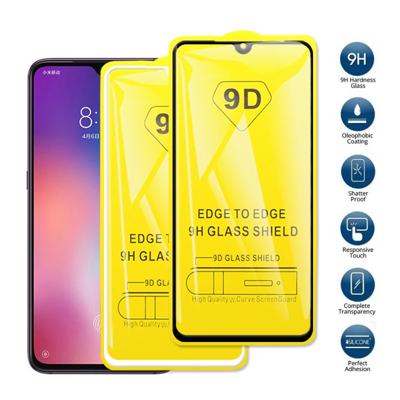 100 шт 9D изогнутое закаленное стекло для Xiaomi mi CC9 CC9e 9 SE 9X 9T 8 Pro Lite Полное покрытие