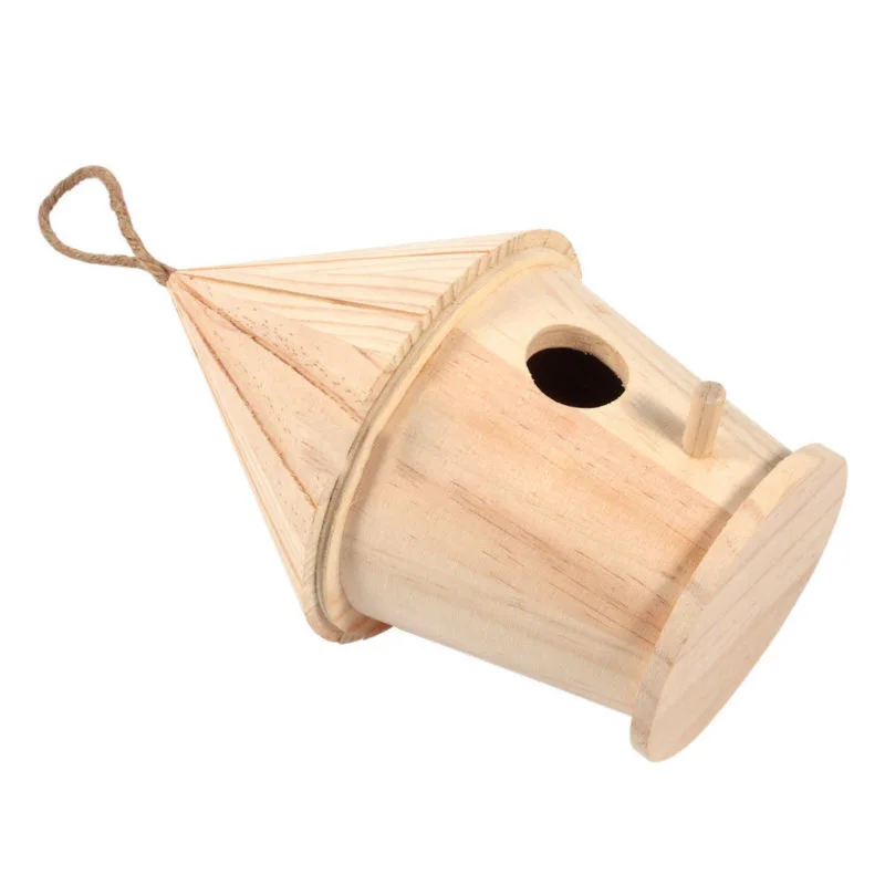 Деревянный дом птица подвесное гнездо коробка для птиц домашнего декора сада 14x8 5