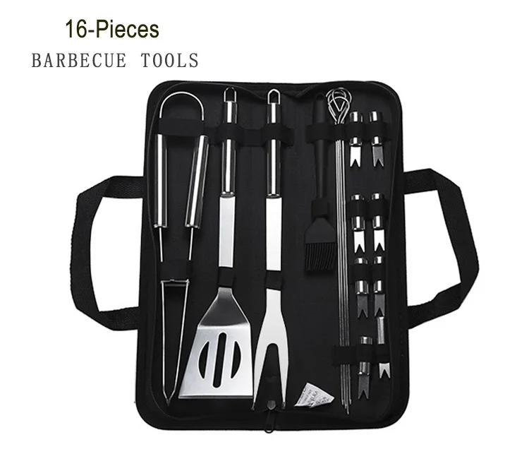 Набор инструментов для домашнего барбекю и гриля комплект из 16 предметов