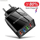 Адаптер для зарядки телефонов, быстрая зарядка, разъем USB 3.0, для iPhone, Samsung S10, S9, S8, Xiaomi Mi, Huawei