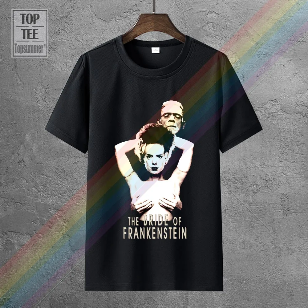 

Черная футболка с надписью The Bride Of Frankenstein V21, все размеры S 4Xl